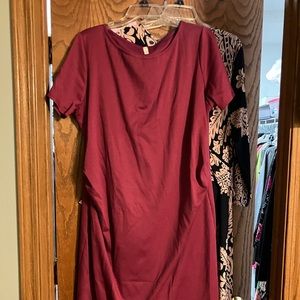 Pink blush maternity knee length dress 3x